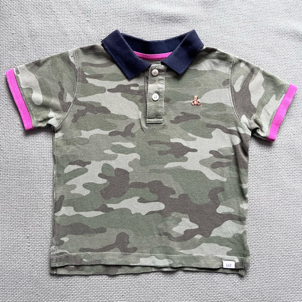 Gap camouflage polo shirt boy size 3T